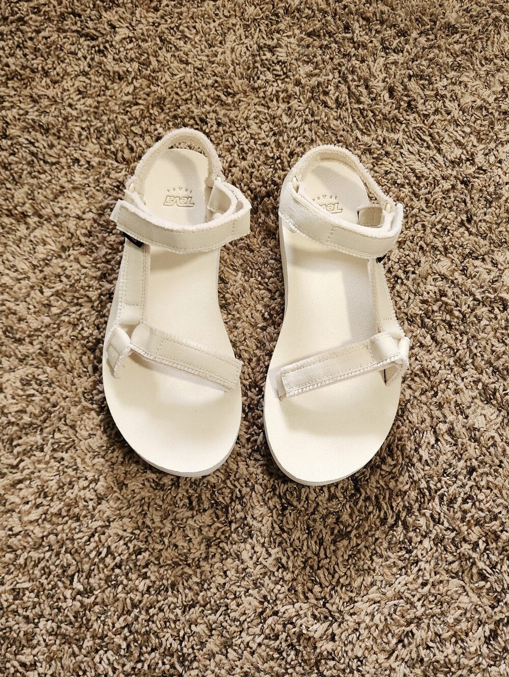 Teva Off White Midform Strappy Walking Women Sandals Size 9 Comfort - Picture 2 of 9